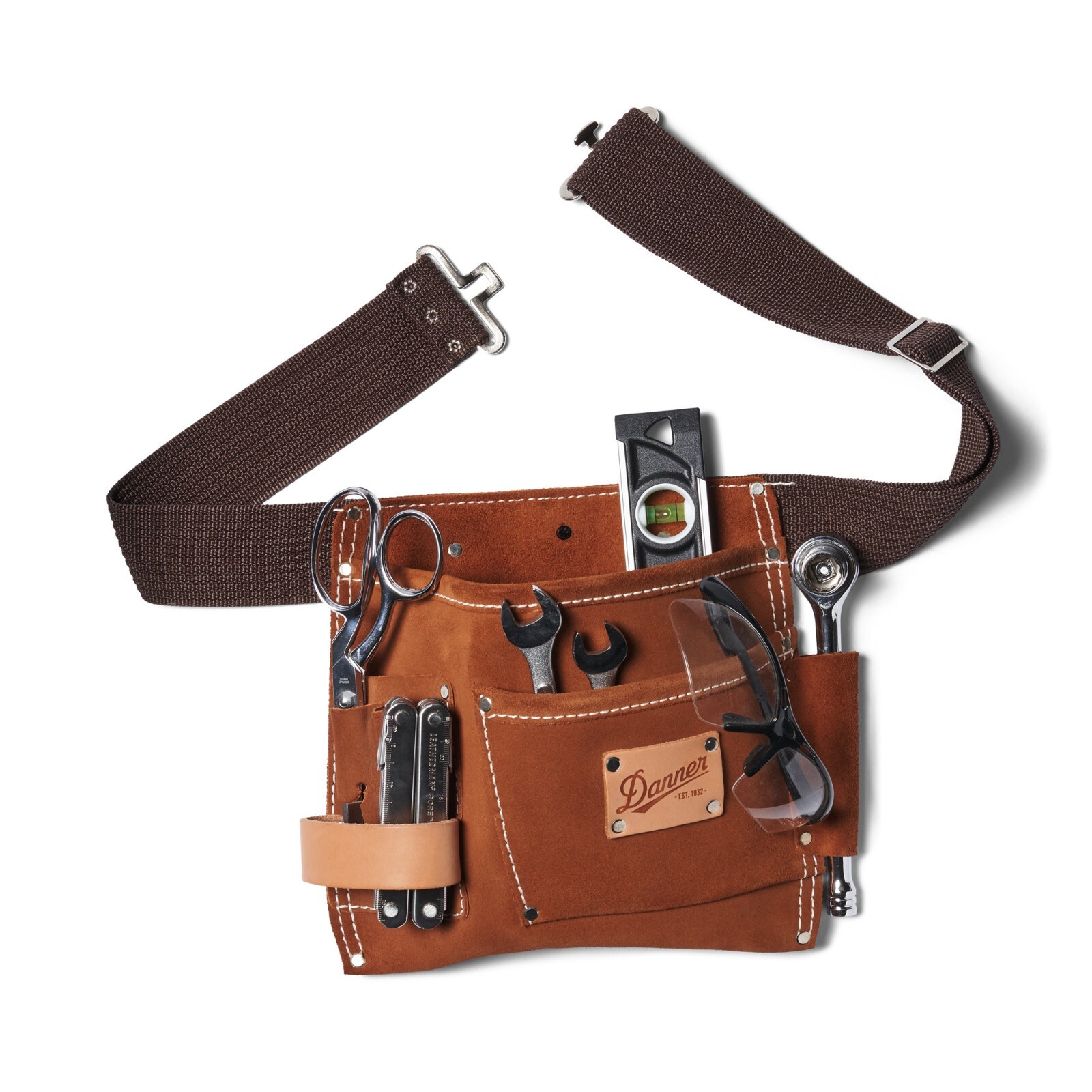 Danner Boots 90602 Unisex Suede/Natural Leather Tool Belt in Brown – Made in USA