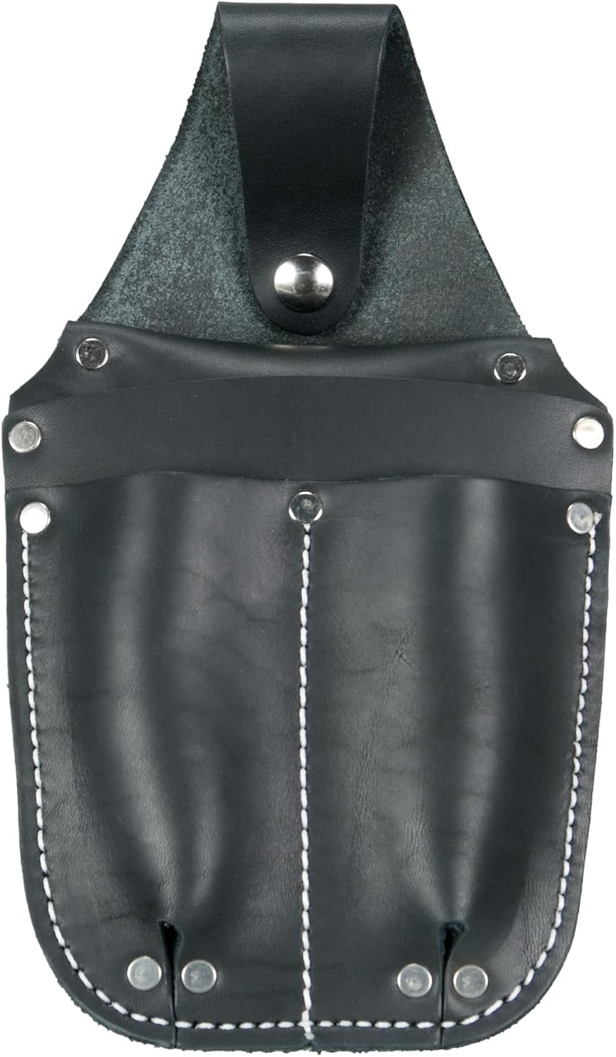 Black Leather Pocket Caddy with 4 Tool Holders – Lightweight & Versatile Utility