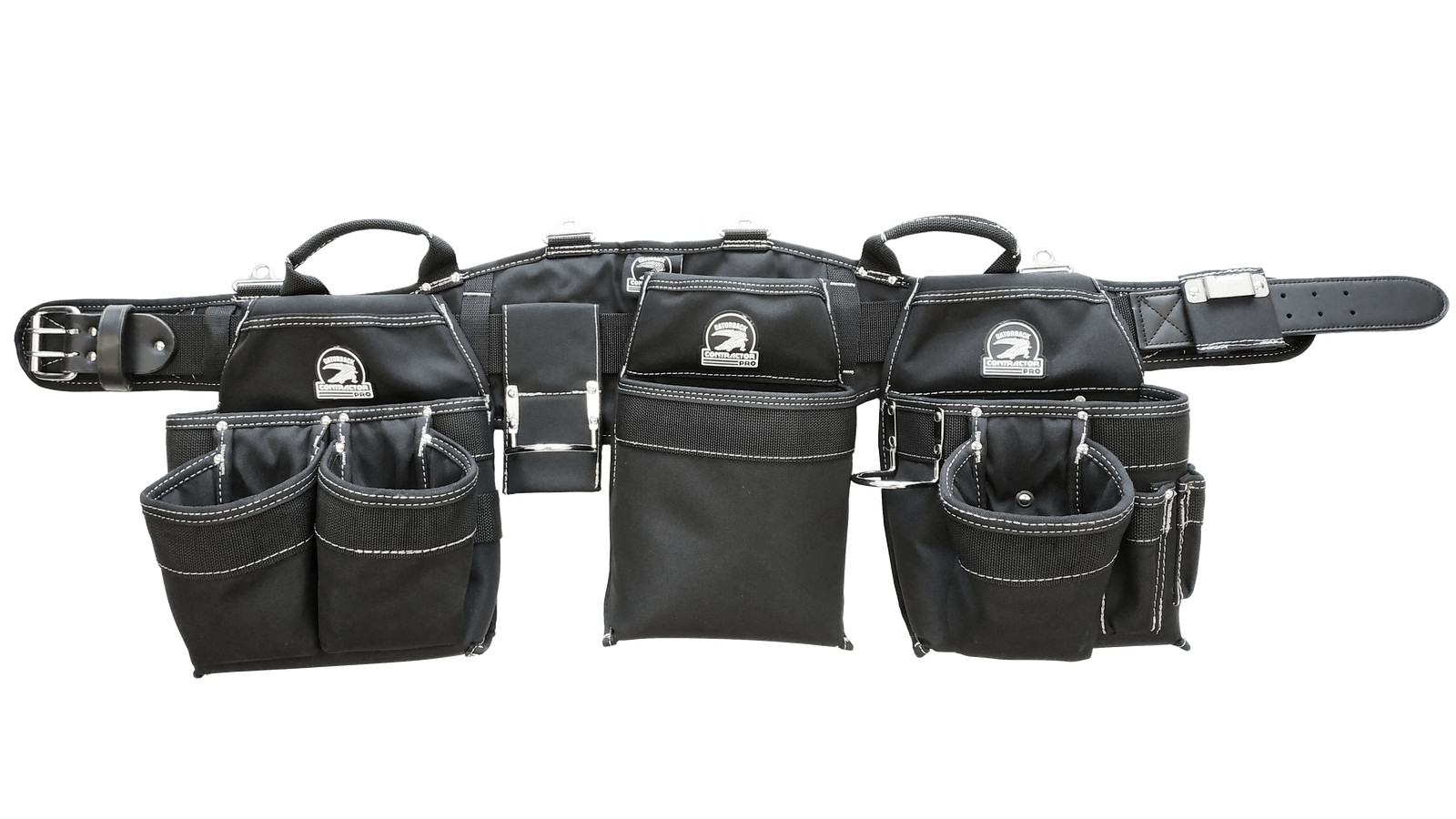 Gatorback Professional Carpenter’s Triple Tool Belt Combo Adjustable B145 Nylon