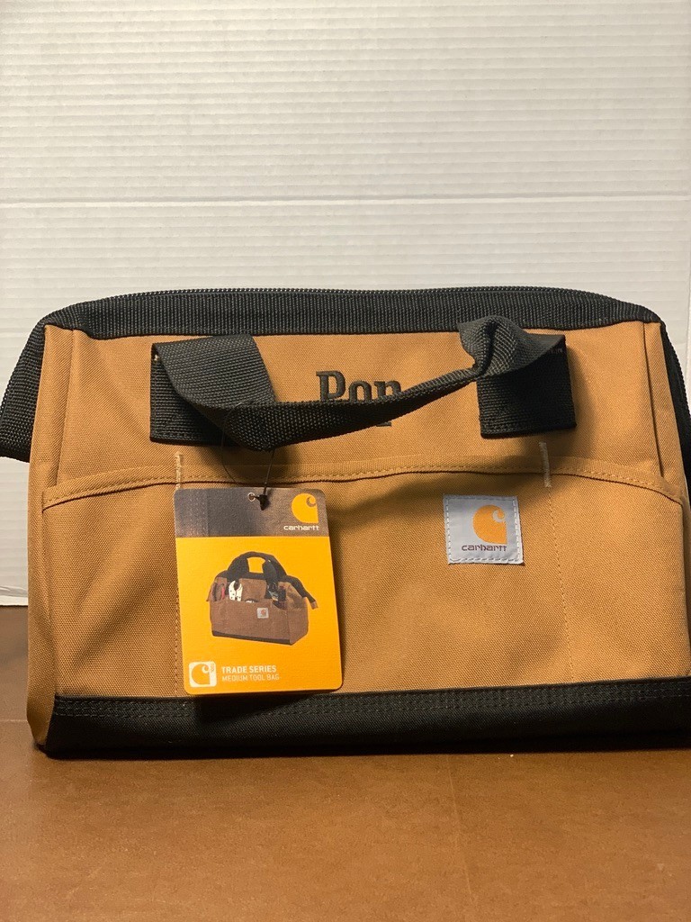 Carhartt Trade Series Tool Bag, Medium, Carhartt Brown Personalized For Pop 13″