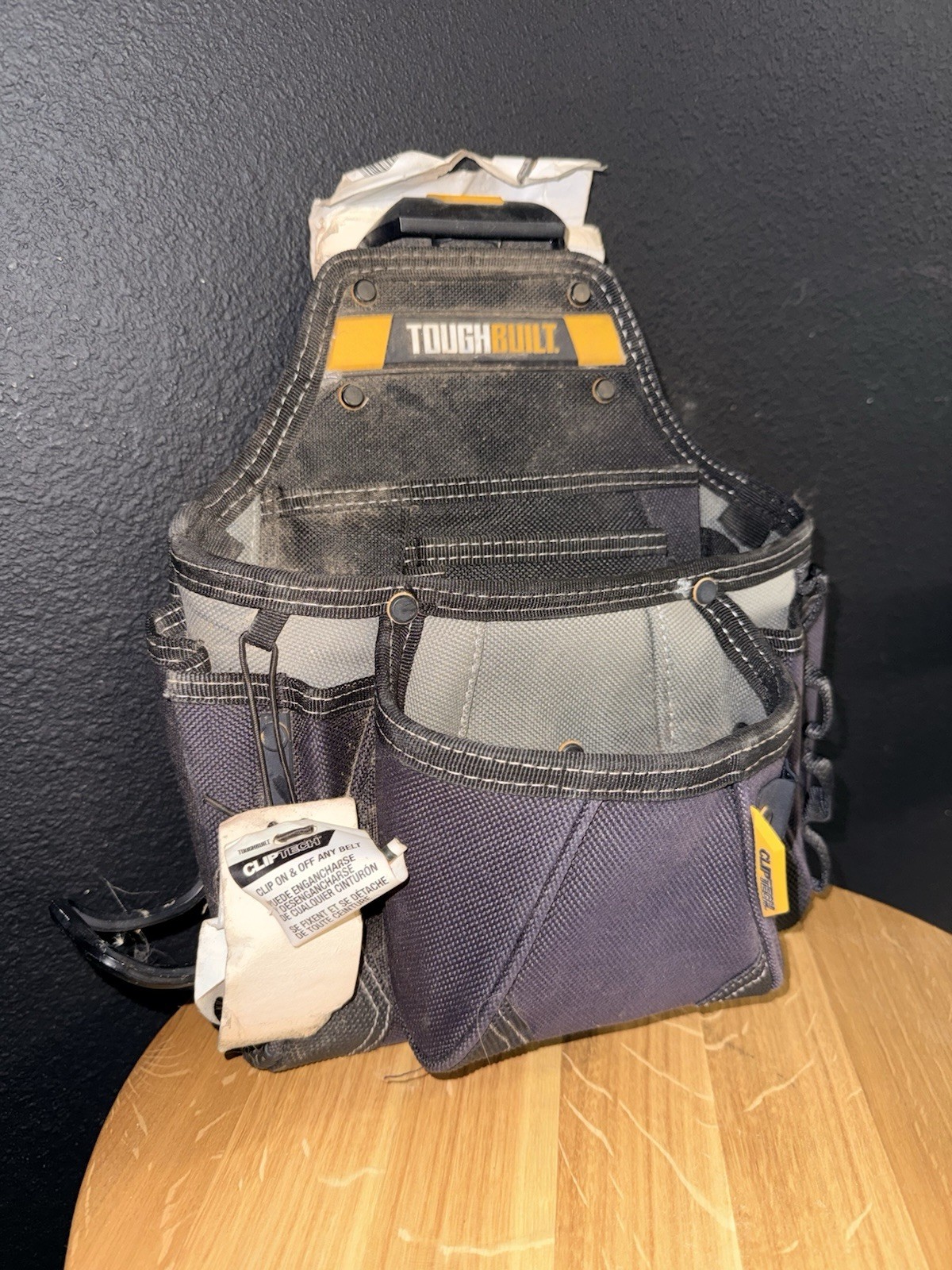 Toughbuilt ClipTech Carpenter Tool Pouch Framer Made In USA Pockets Work Black