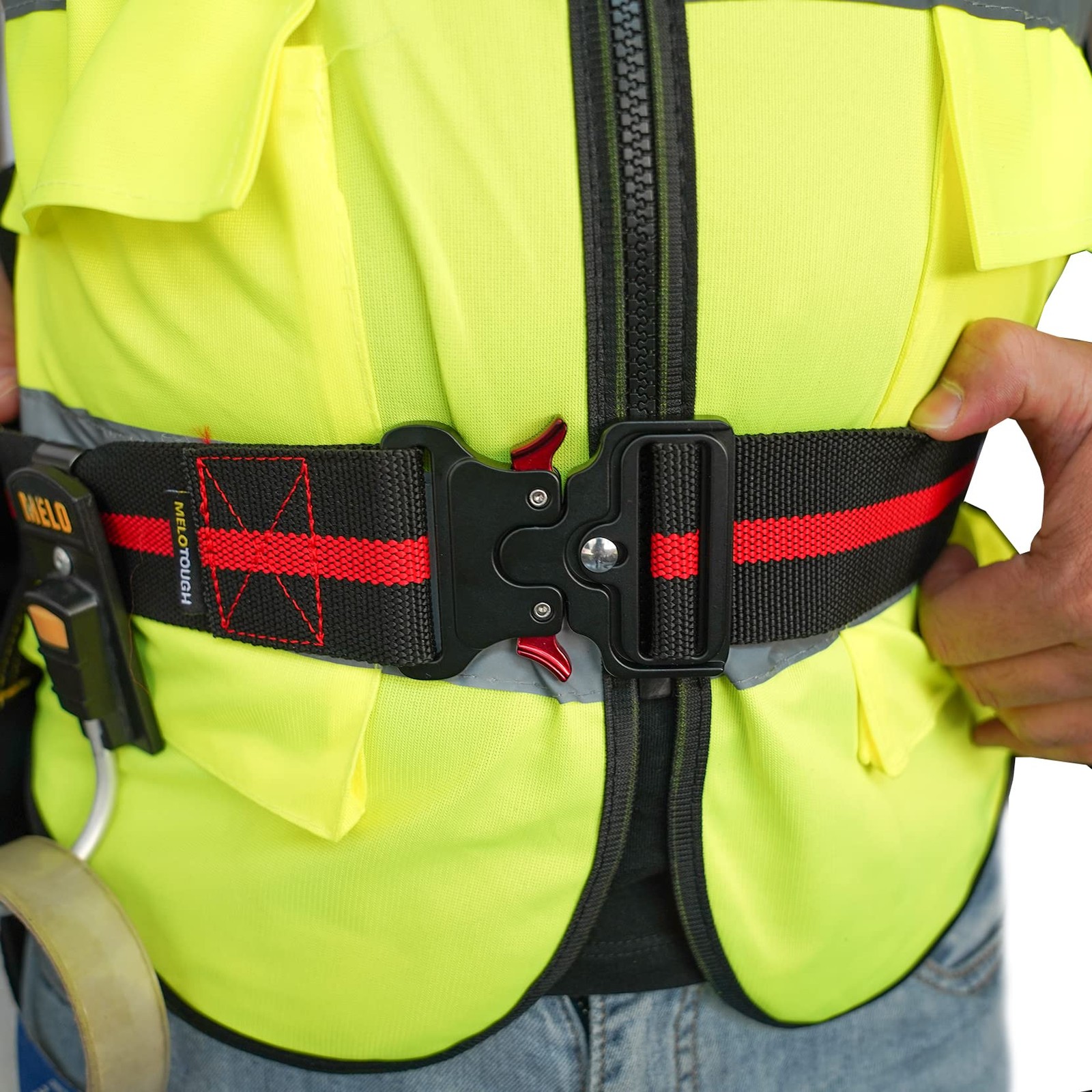 2″ Nylon Web Work Belt with Heavy Duty Quick Release Rugged Metal Buckle outd…