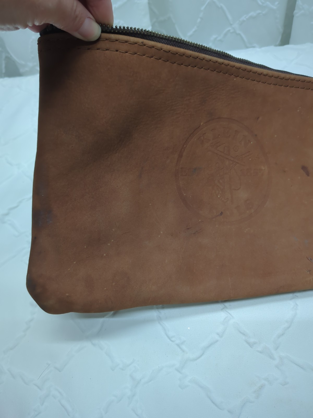 Klein Tools Leather Zip pouch Brown 5139L