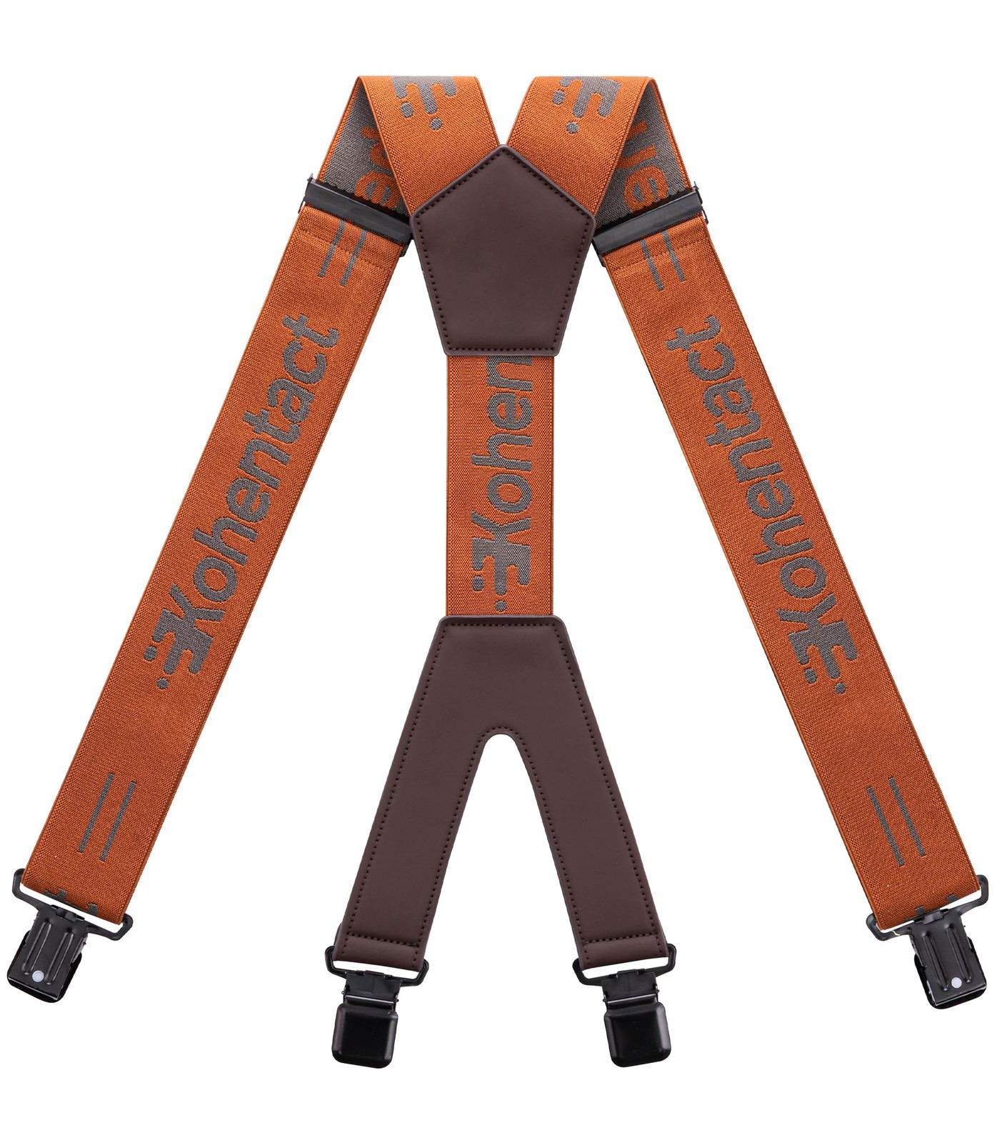 Kohentact Men’s Industrial Strength Work Suspenders 2-Inch 47 inches, Brown