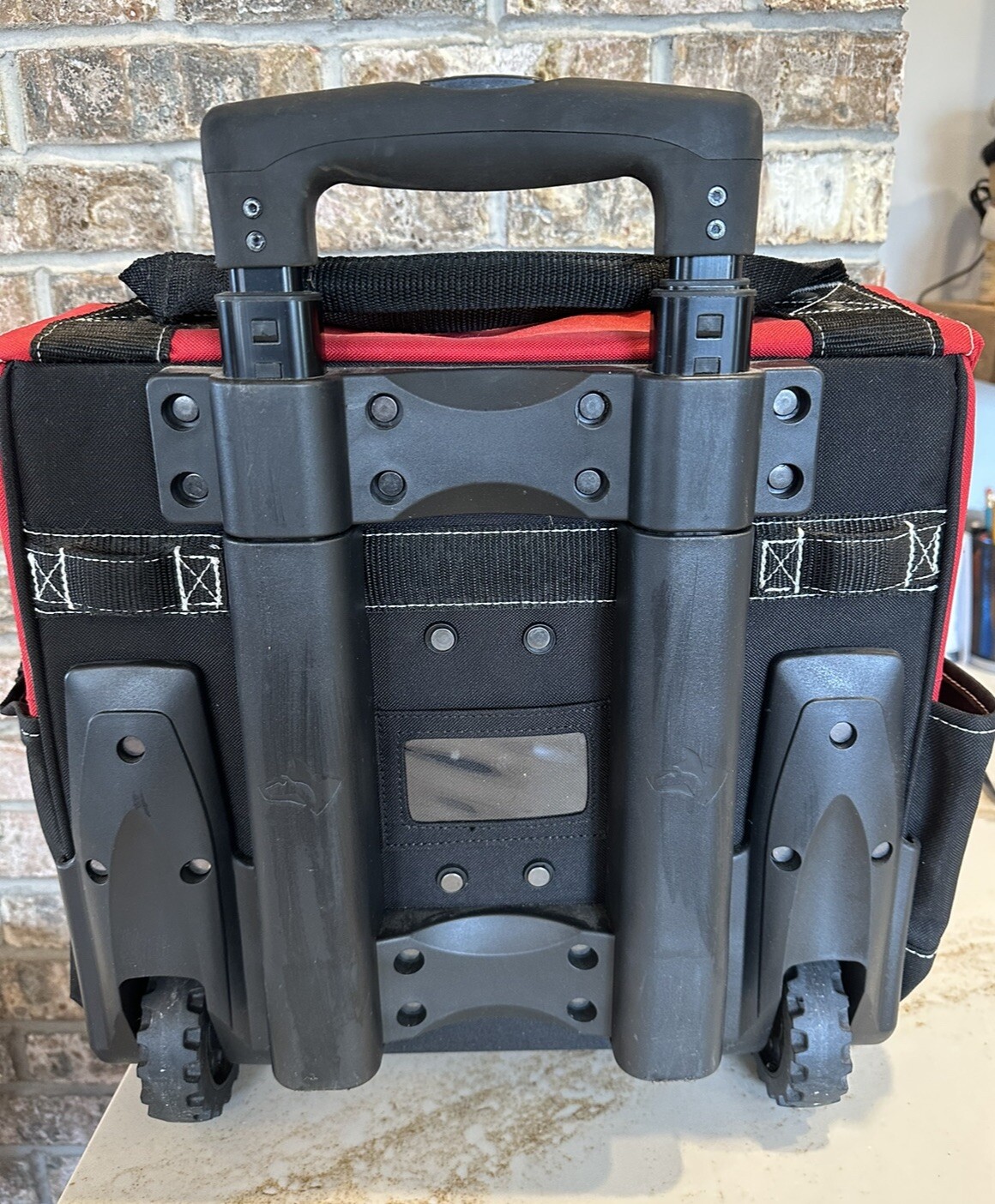 Husky 14 in 13 Pocket Rolling Tool Bag Holds Up to 80 Lbs in Large Compartment
