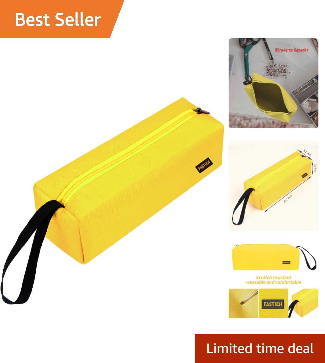 Portable Small Tool Pouch with Handle and Multiple Compartments