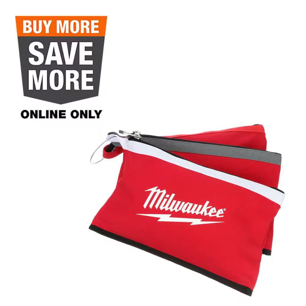 12 In. Zipper Tool Bag in Multi-Color (3-Pack)