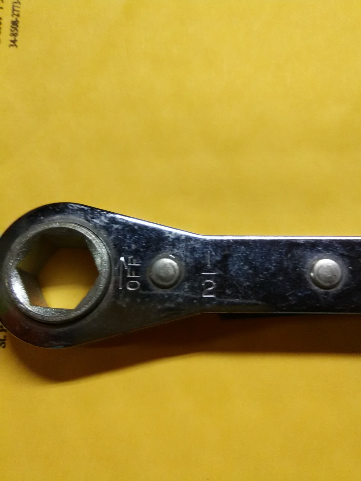 2 EA LOWELL 5/8″ x 3/4″ & 1/2″x 9/16″ DOUBLE BOX END RATCHETING WRENCH, USA