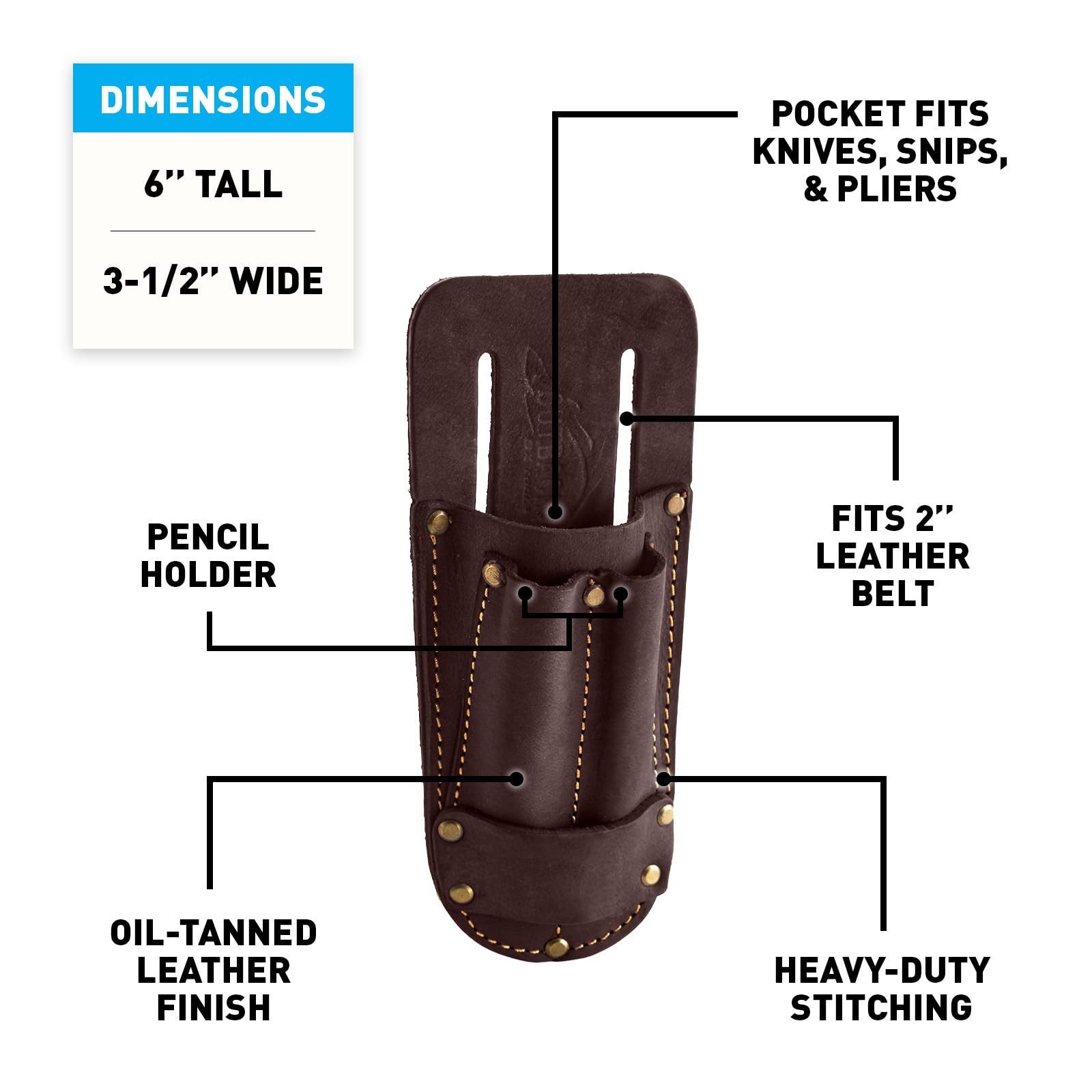 Pro Leather Utility Knife Pouch Heavy Duty Tool Belt Holder for Box Cutter H…