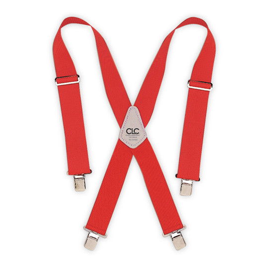 CLC Custom Leathercraft 110RED Heavy Duty Work Suspenders, Elastic Straps
