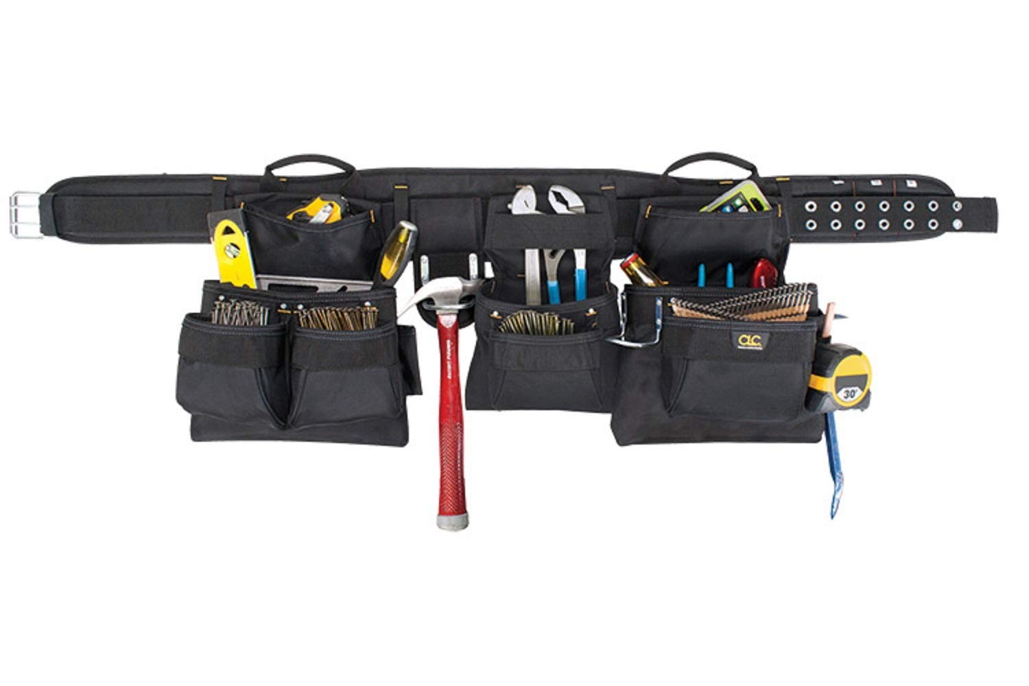CLC 5605 Professional Carpenters Combo Tool Belt, Black, 18 Pocket