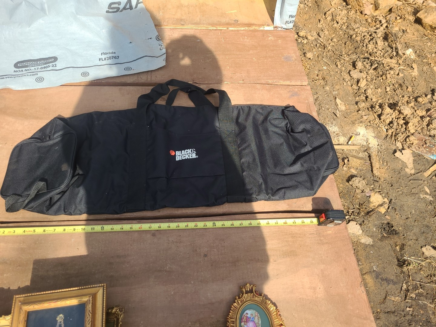 Black Decker 39″ Canvas Tool Bag Tote Heavy Duty Vintage Htf