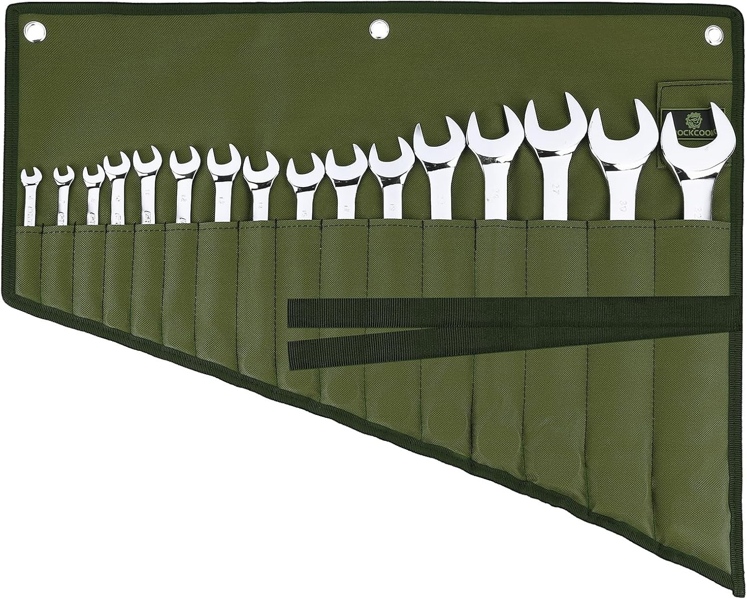 WRENCH ROLL ORGANIZER 16 POCKETS Tools Storage Organization Pouch Roll Up Bag
