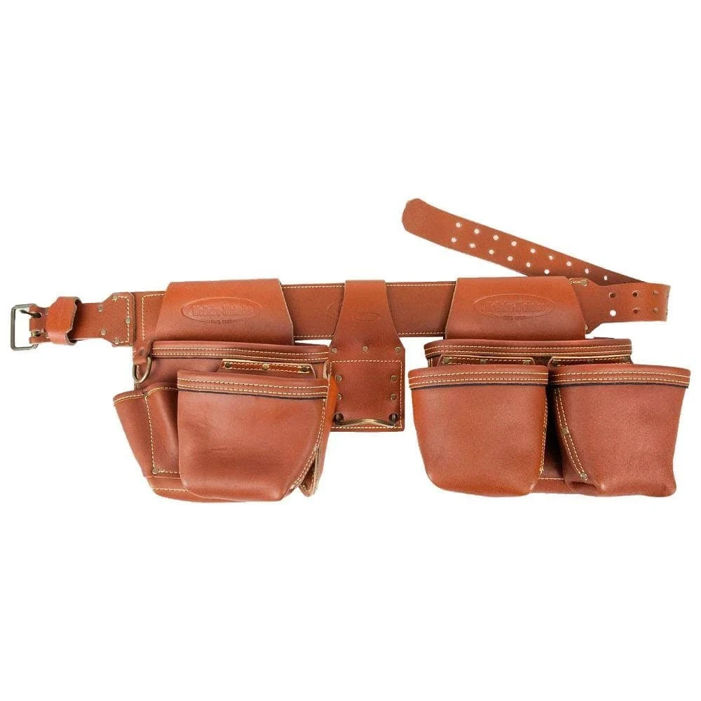 NEW Masters McGuire-Nicholas 1DM-527-M-2 Brown Leather Rig Tool Belt 52.5″ 2-Bag