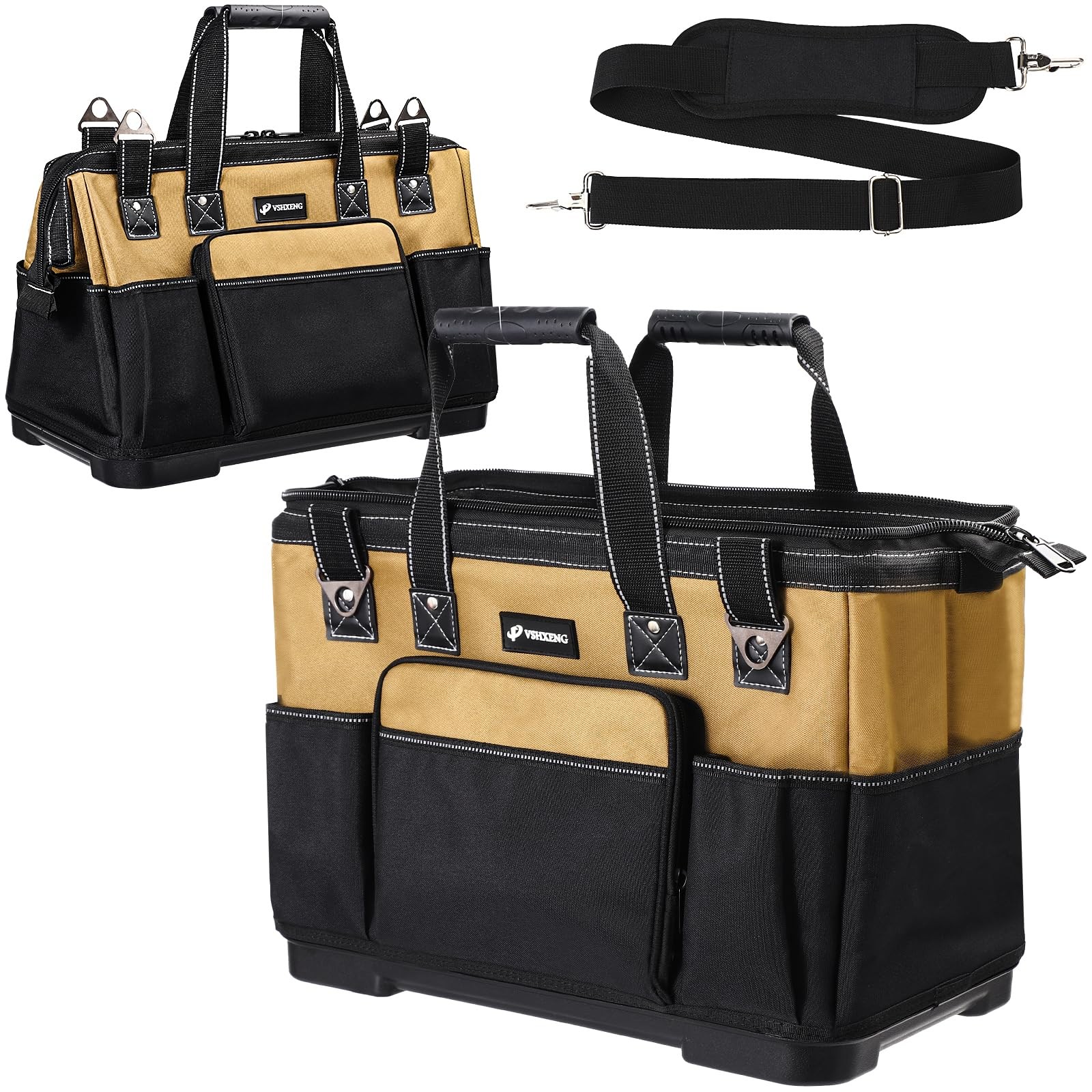 20 IN Large Tool Bag For Men Heavy Duty, Drill Bag Tool Bag Organizer, Wide M…
