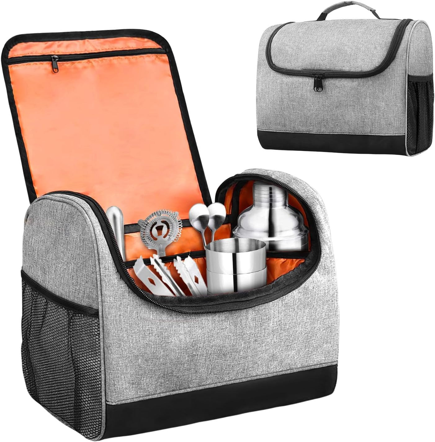 Portable Bartender Bag with Handle – Professional Bar Tool Organizer for Travel