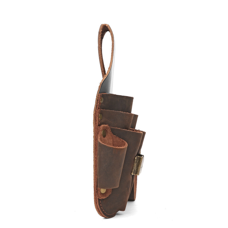 TOURBON Leather Workshop Heavy Duty Tools Belt Holster Utility Electrician Pouch