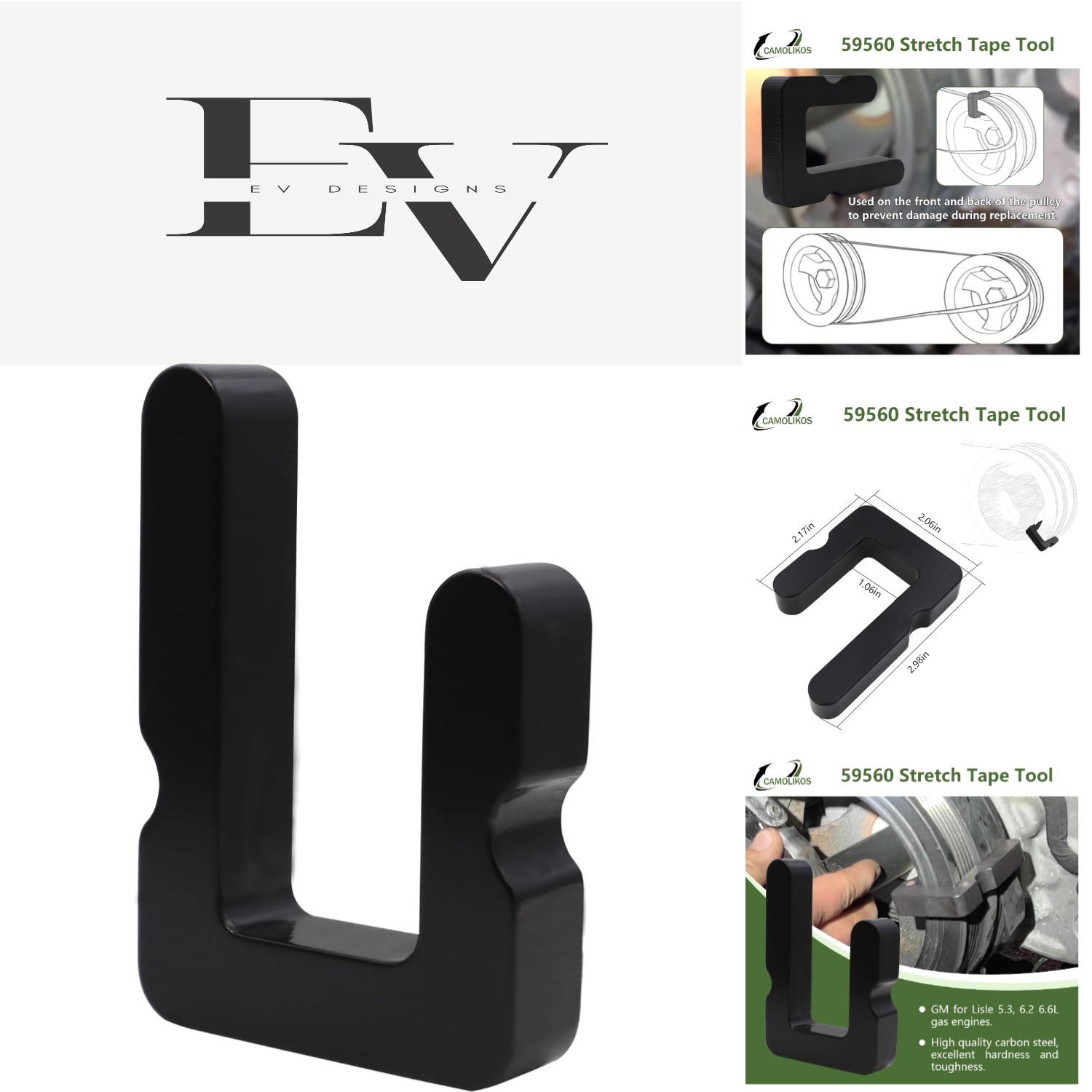 2-Sided Belt Replacement Tool for GM 5.3, 6.2, 6.6L Gas Engines – Durable Ste…