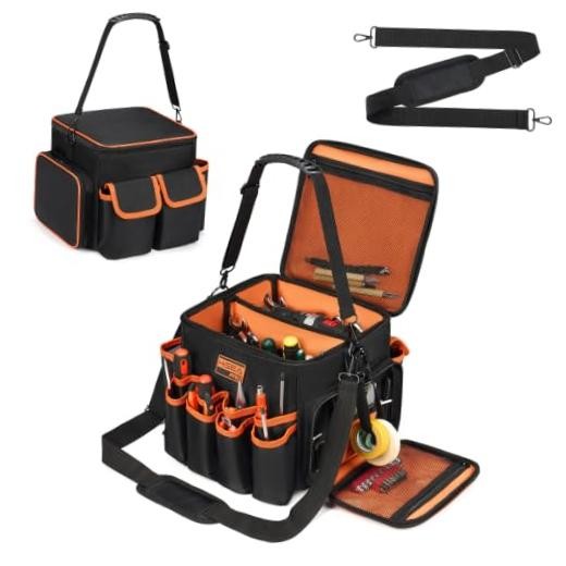 10-Inch Tool Bag Organizer with Detachable Divider, Durable Tool 10inch Black