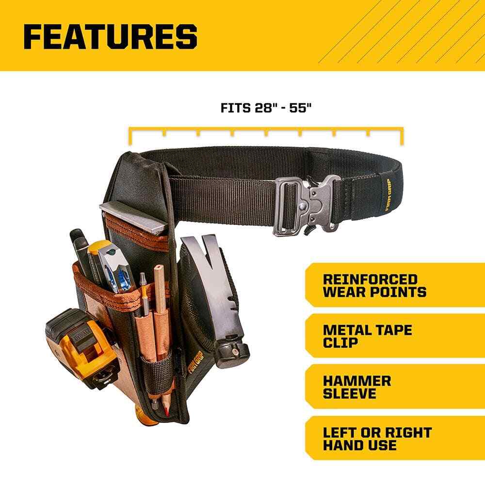 FIRM GRIP Build-A-Rig Everyday Belt Kit (Includes Utility Pouch & Hammer Sleeve)