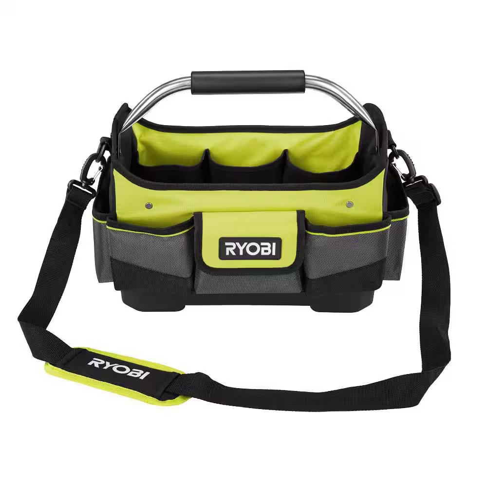 Ryobi 13 In. Tool Tote Bag 17 Pockets Water Resistant, Handle