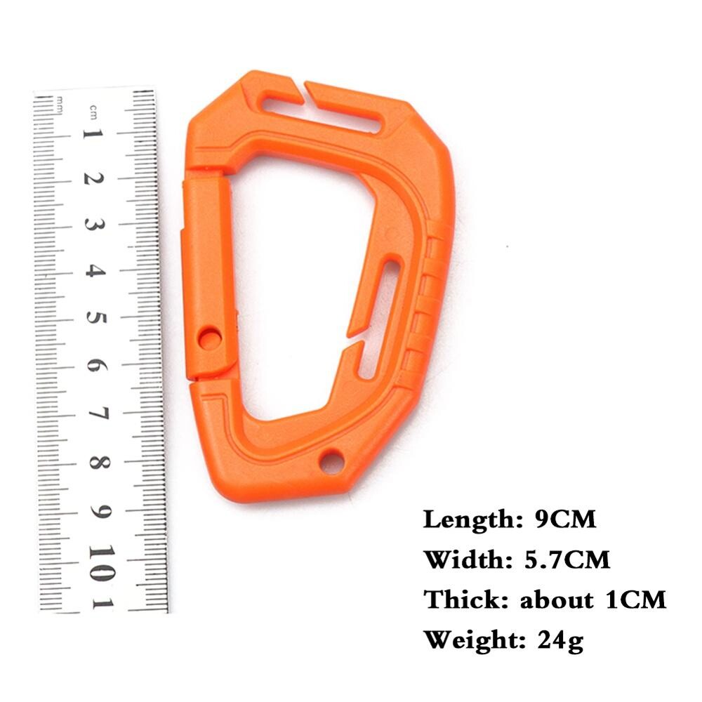Tactical D-Type Carabiner with Molle Clip for Backpack Outdoor Climbing