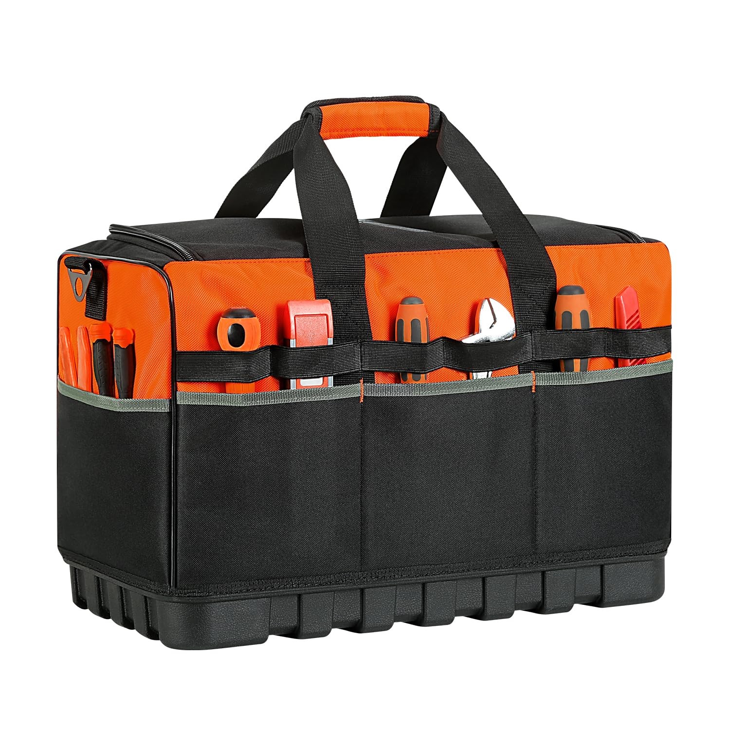 Tuffworx Heavy Duty Tool Bag Large Tool Bags 20Inch 18 Pockets 19.6X 12.9X 11.8