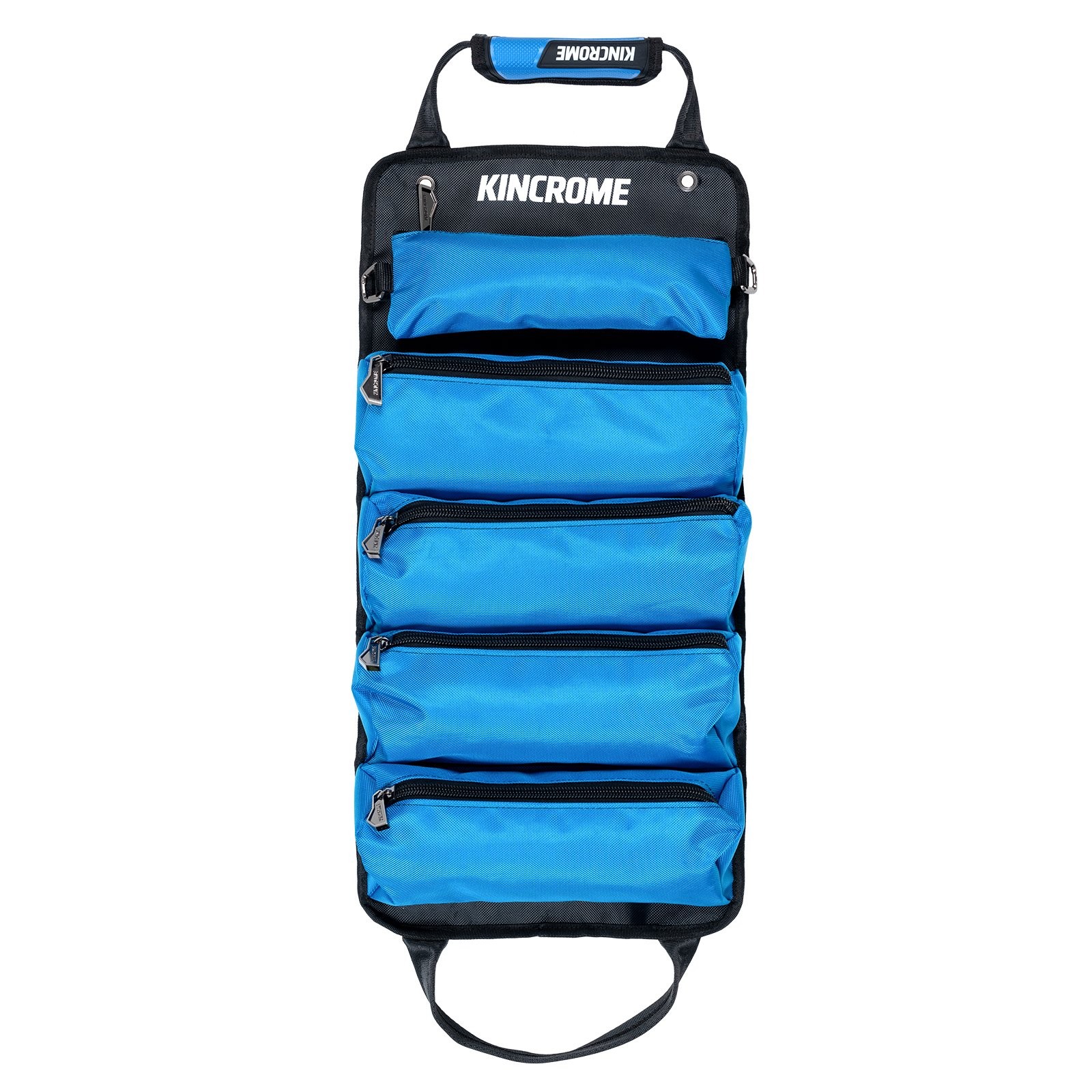 Kincrome Medium Tool Roll 5 Zipper Pouches Heavy-duty Durable Polyester K13305
