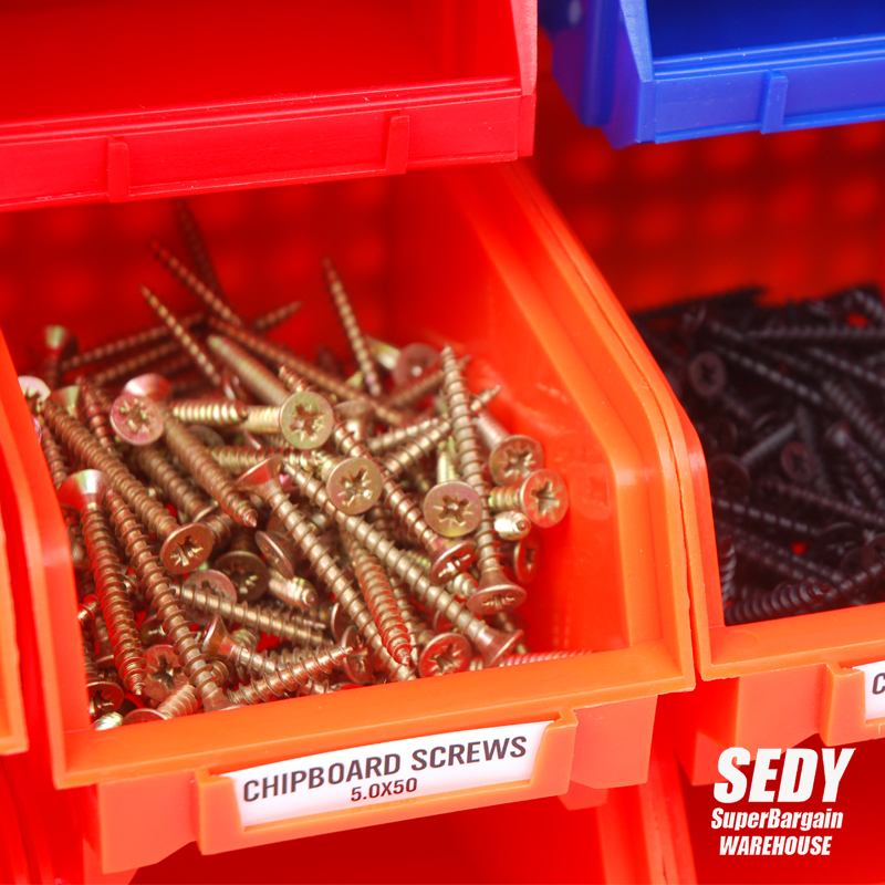 60 PC Bins Wall Mounted Storage Solution Rack Nuts & Bolts Organizer Small Parts