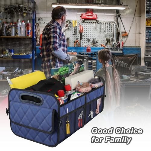 Dark Blue Car Trunk Organizer for SUV – Medium Dark Blue Storage