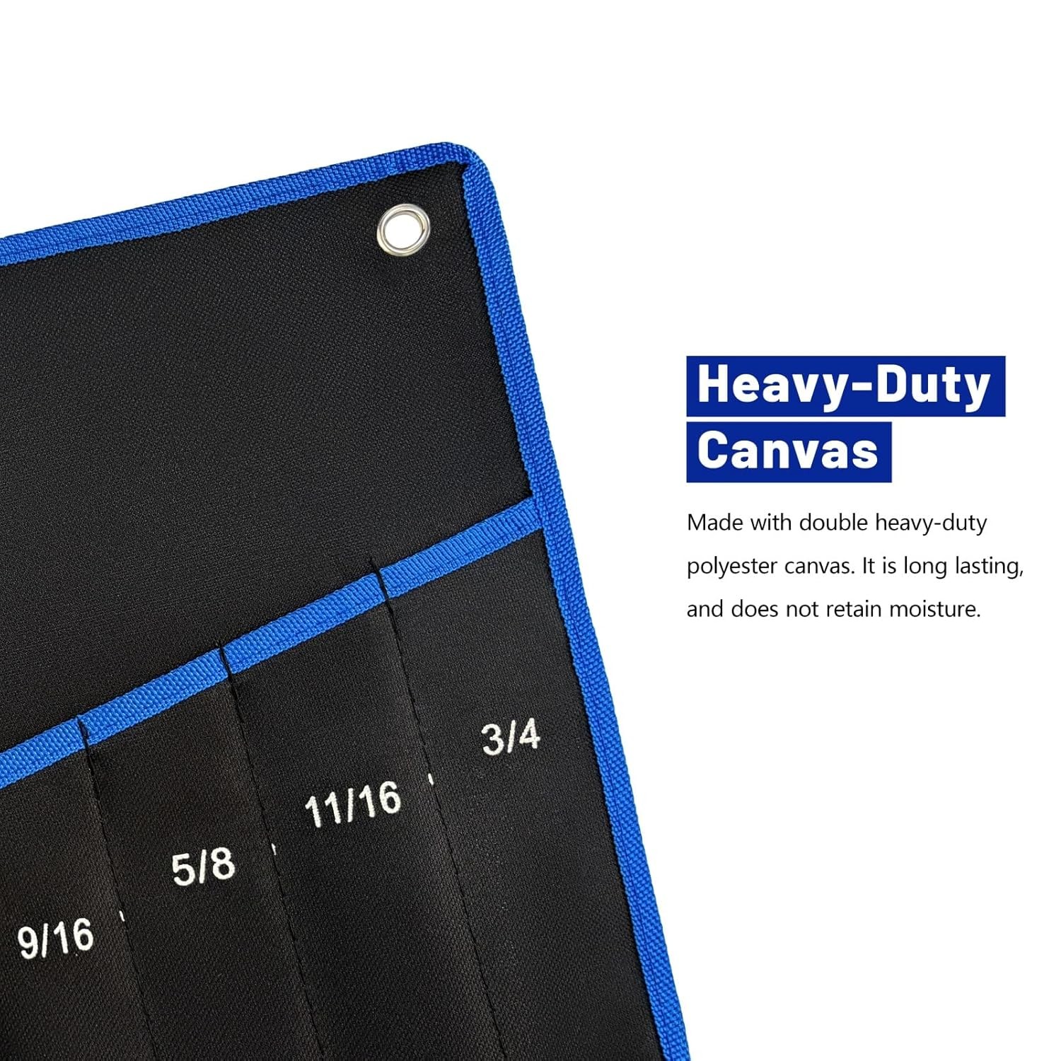 Heavy Duty 7 Pockets Tool Pouch Bag Roll Up Storage Wrench Heavy Duty
