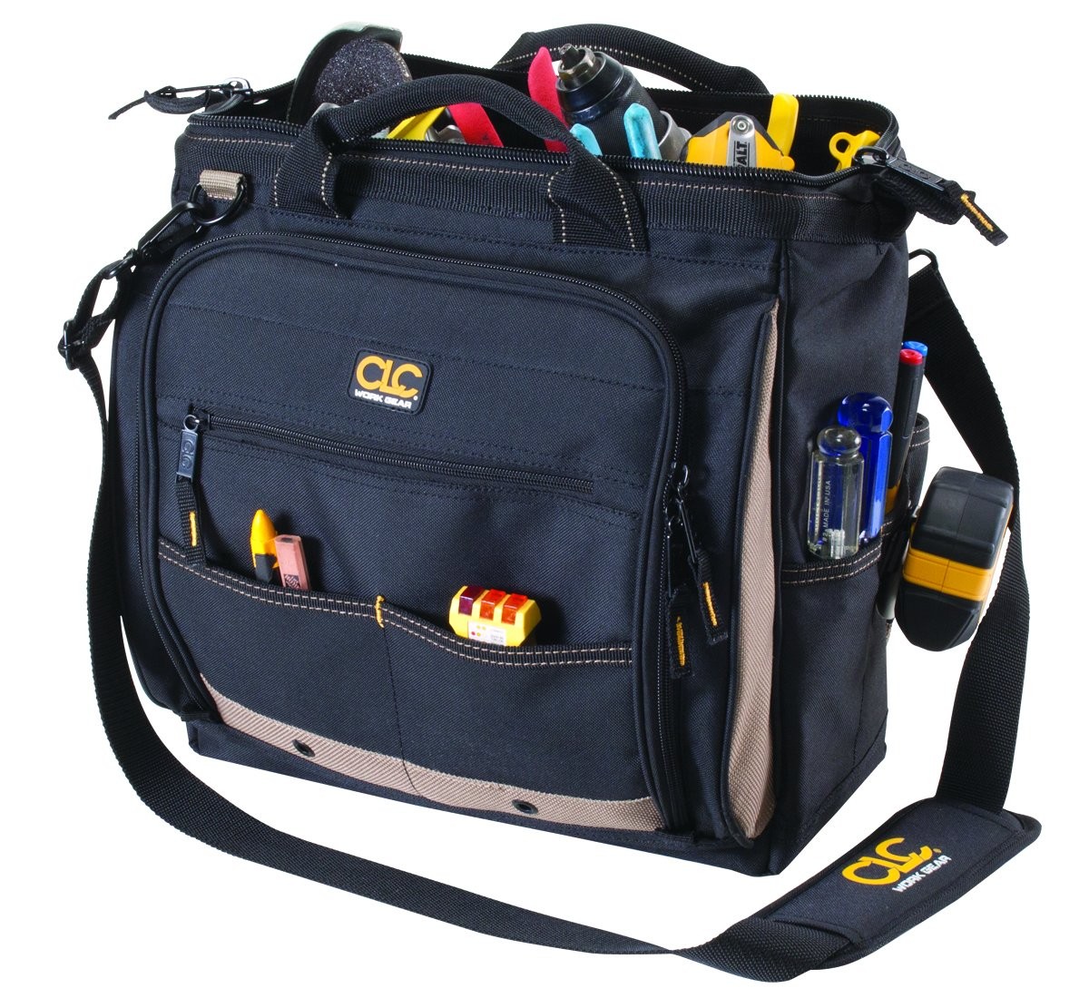 CLC Custom Leathercraft 1537 Multi-Compartment Tool Carrier, 30 Pocket, 13 In.