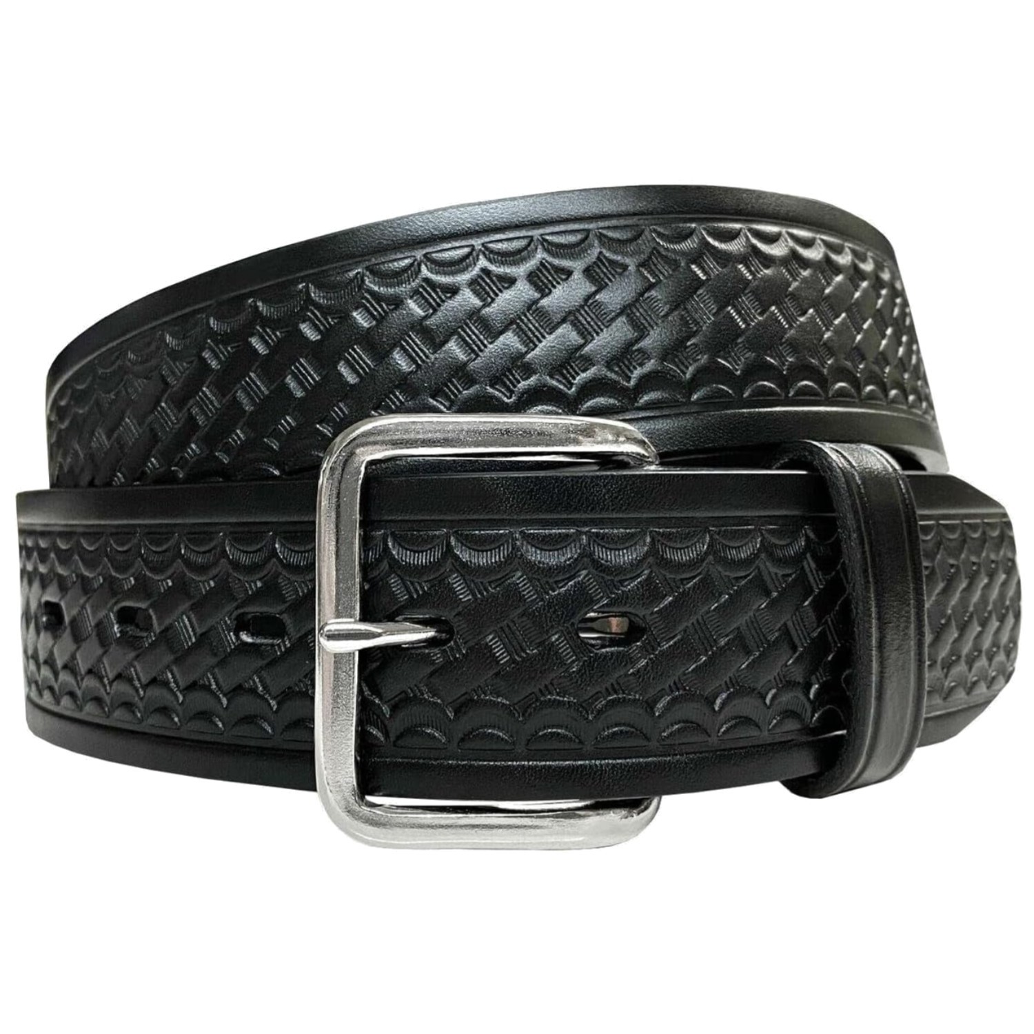 Full Grain Cowhide Belt with Silver Snap Buckle