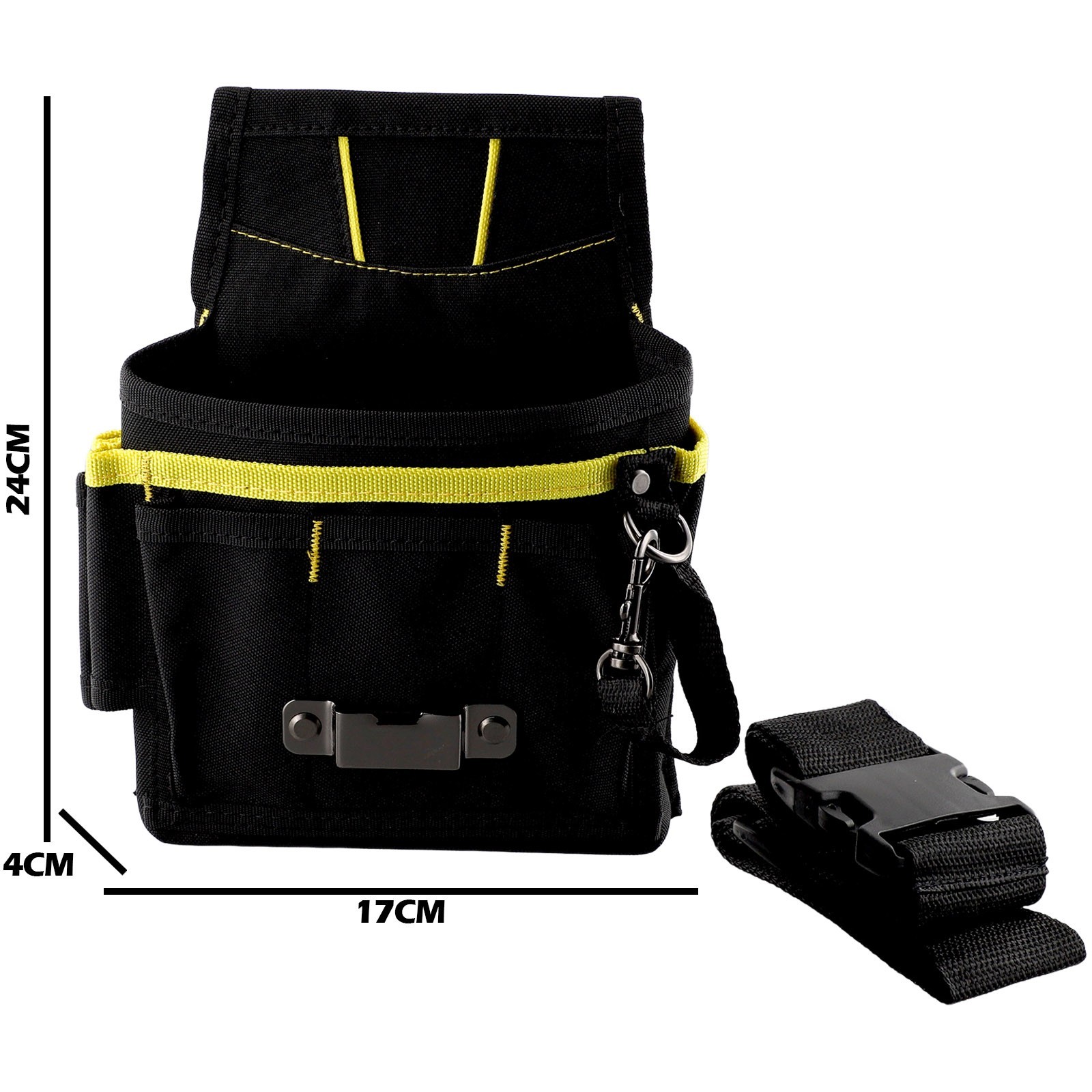 Brand New Tool Bag Waist Storage 600D Oxford Fabric Belt Tool Black Electrician