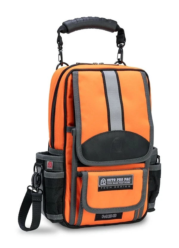 Veto Pro Pac MB3 HI-VIZ ORANGE Compact Tool Bag AUTHORIZED VETO DEALER
