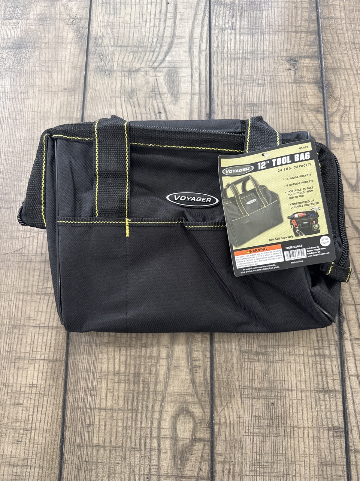 Voyager Tool Bag Black 12 Inch 24 Lb Capacity 61467