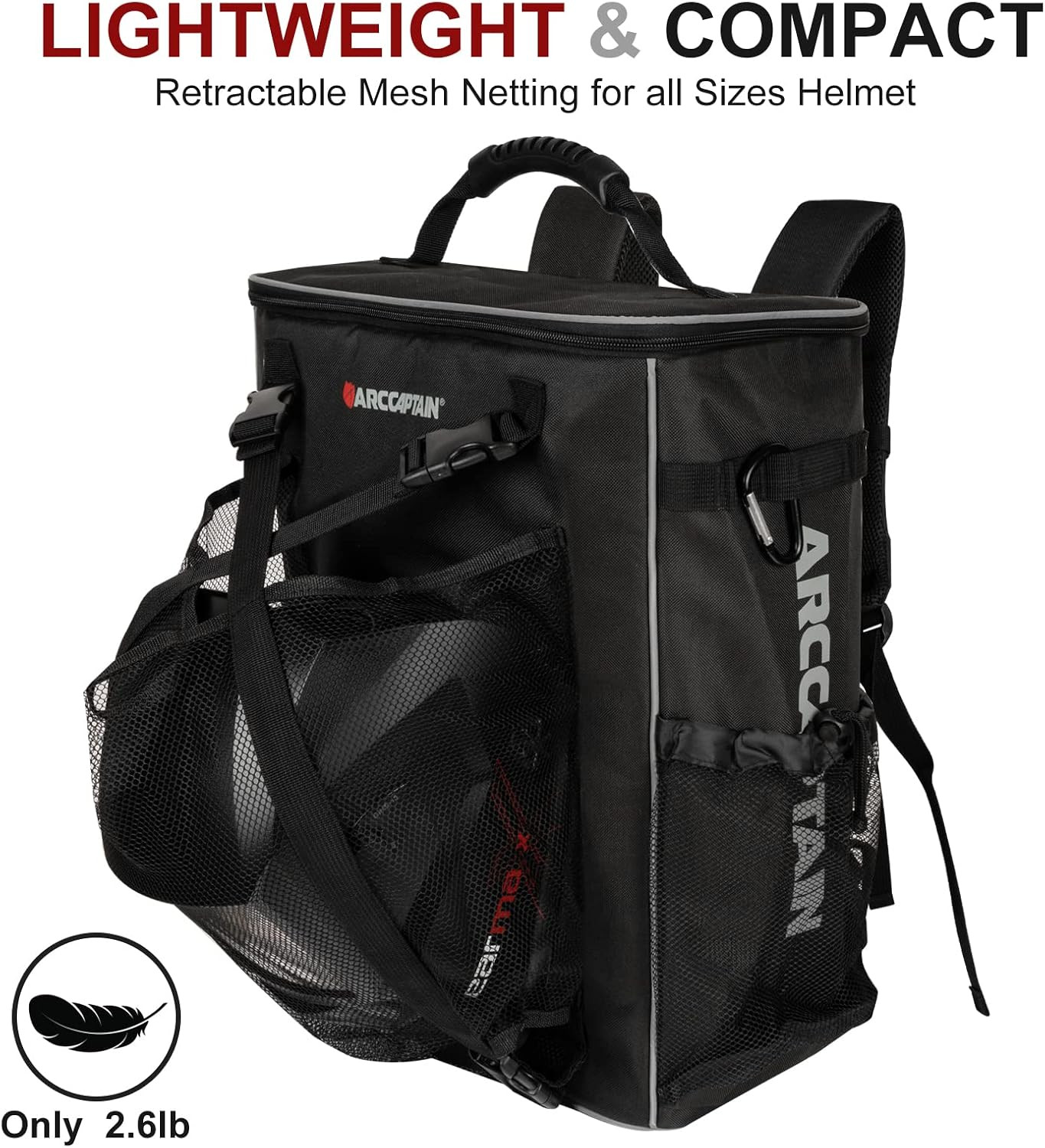 ARCCAPTAIN Welding Backpack Large Capacity Welding Helmet Tool Bag Holder Luggag