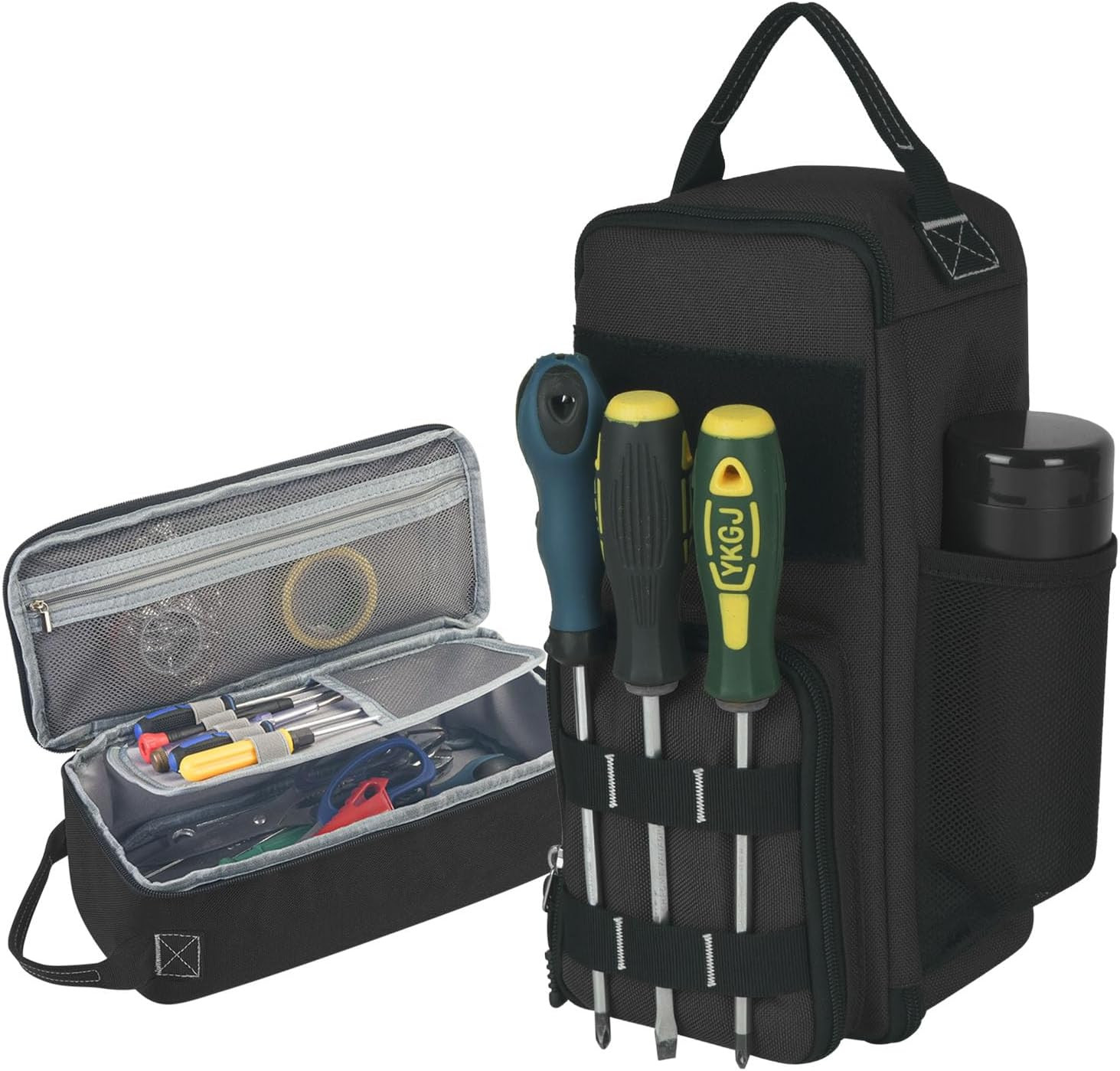 12.6″ Small Tool Bag Pouch for Men with Multiple Pockets, Waterproof Heavy Duty