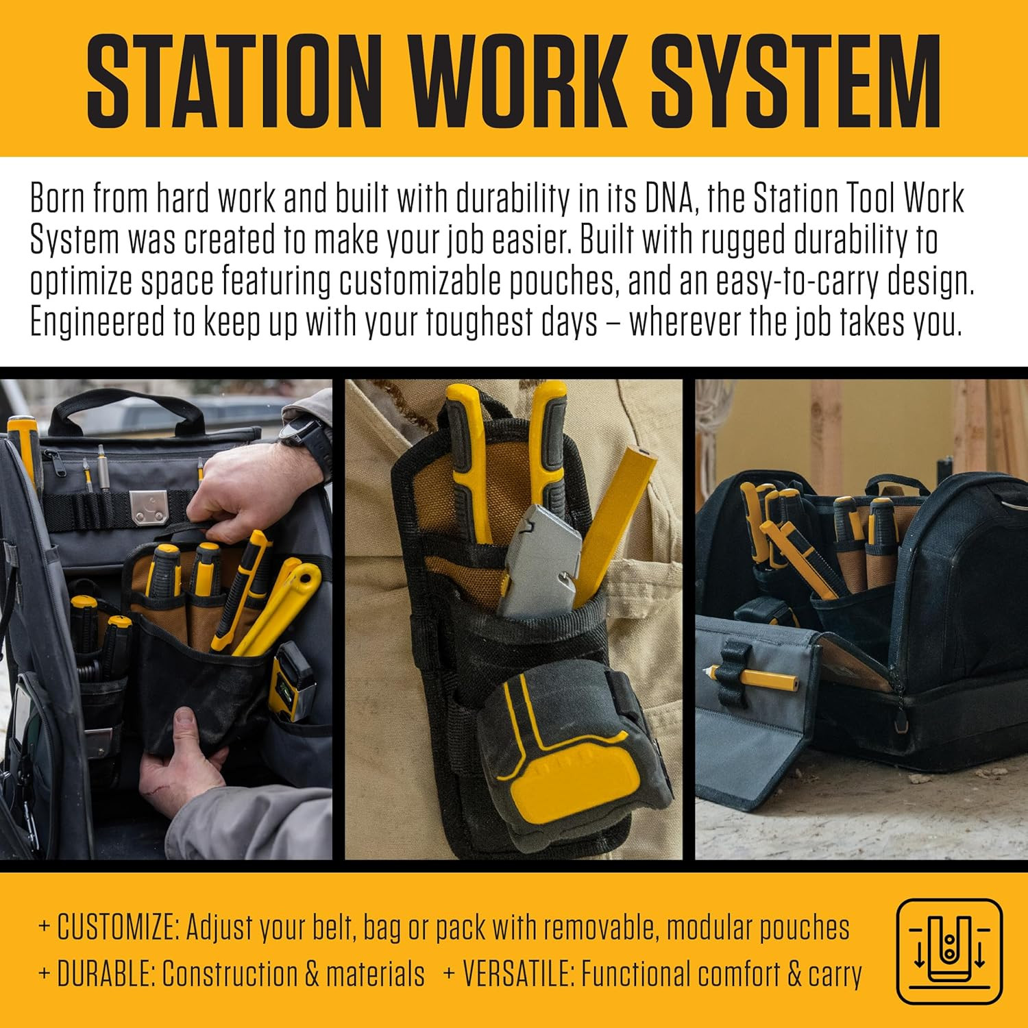 Carhartt Station Tool Pouches, Durable Organizer, Compatible with All Station To