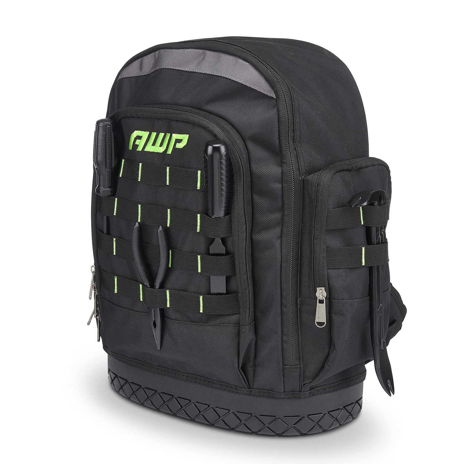 AWP Extreme Tool Backpack, Rugged Polyester 16″ L x 14.5″ W x 17.5″ H, Black