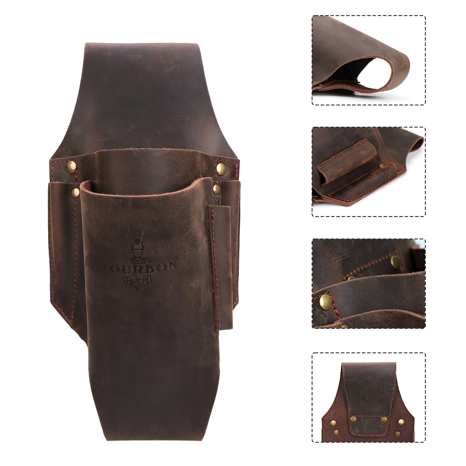 Leather Tool Holder Belt Storage Tree Logger Wedge Holster File Case Bag