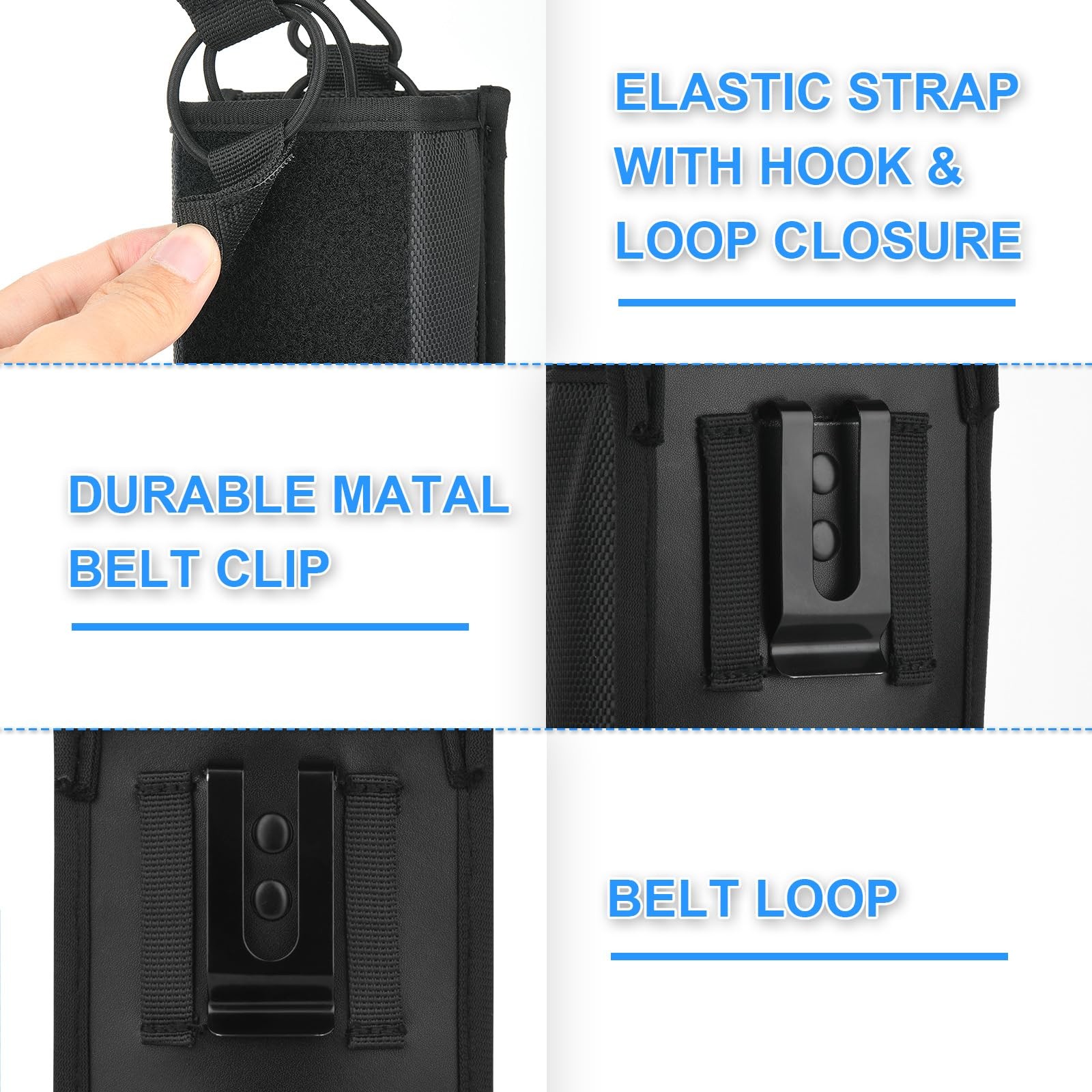 1680D Black Spray Can Belt Holster, 1 Pack Spray Bottle Holder with Metal Bel…