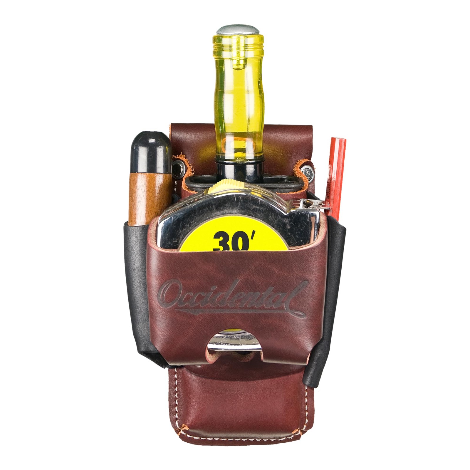 Occidental Leather Belt Worn 4 in 1 Tool/Tape Holder – Provides 4x the Tool C…