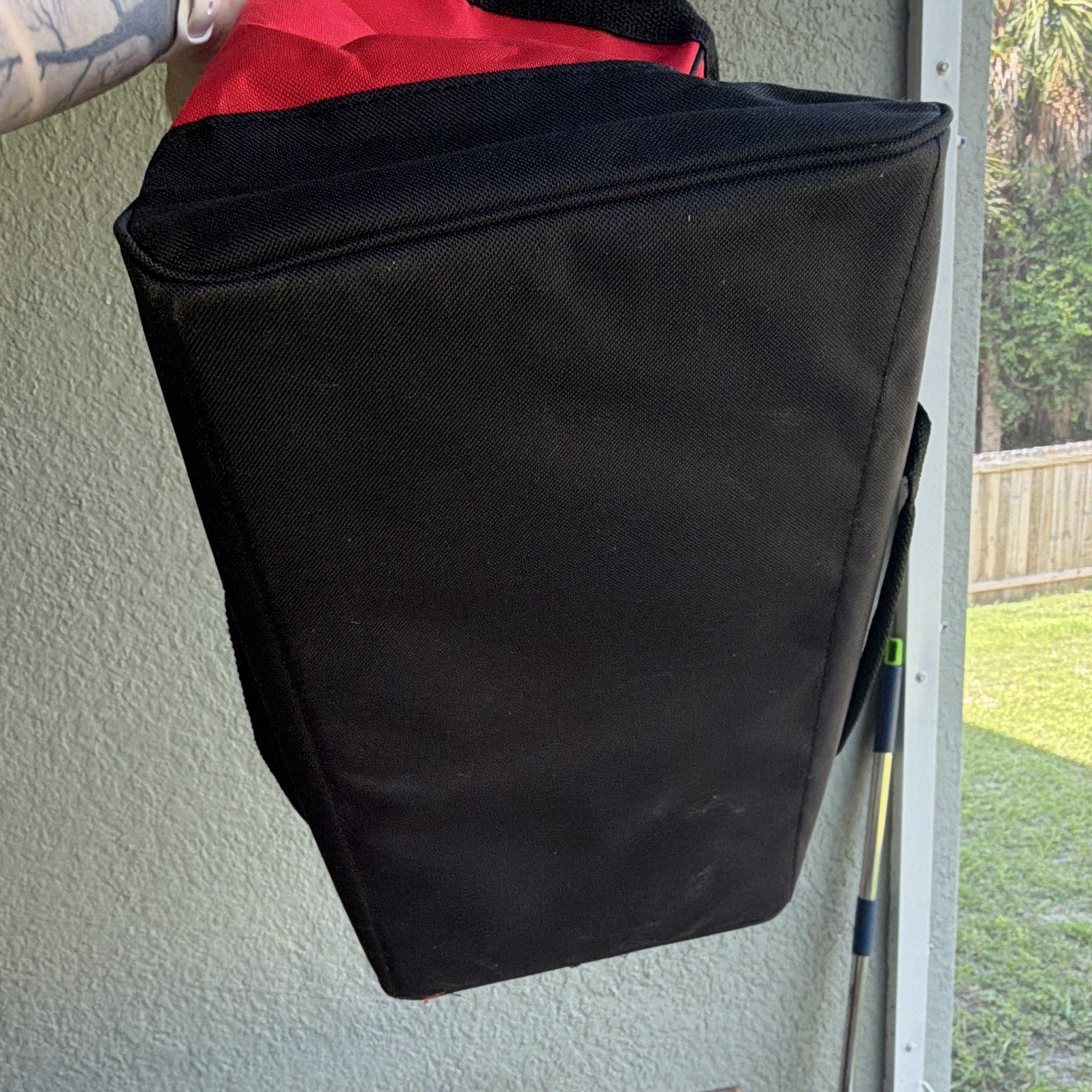 Milwaukee Red/Black Fabric Tool Bag, Zipper Closure, Carry Handles