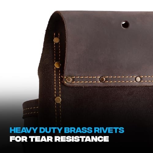 Full Grain Leather Tool Pouches – Double Stitching, Rivet Reinforced, Durable De