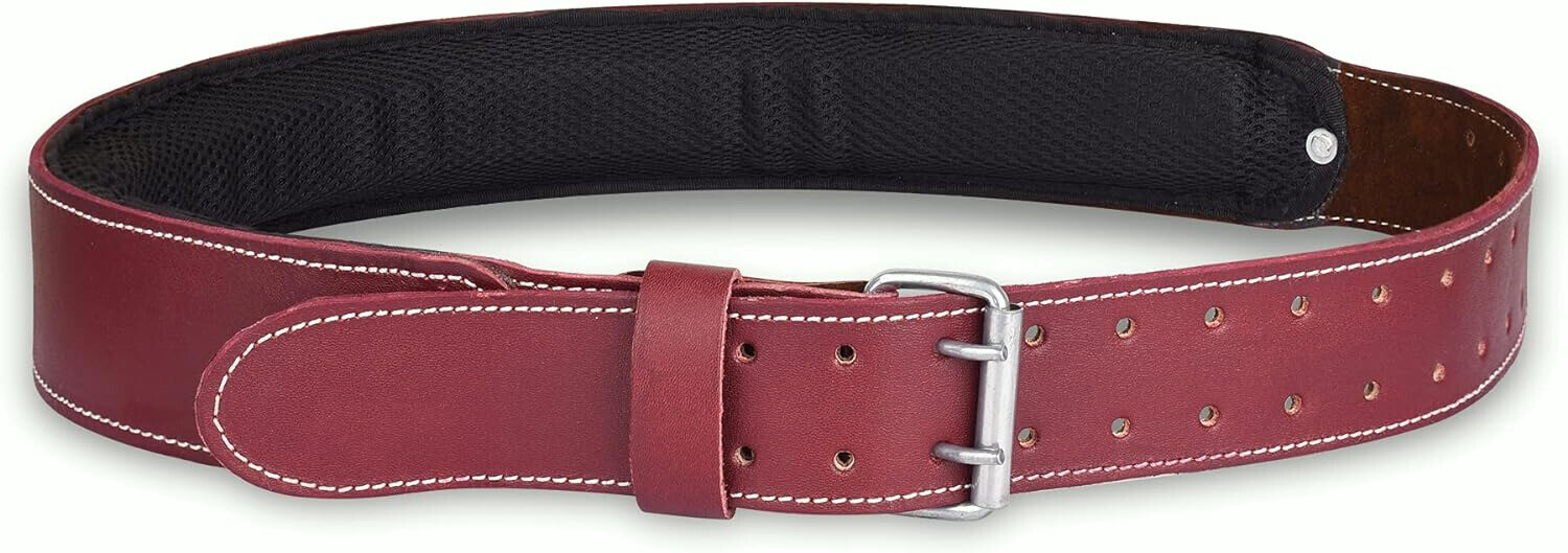 FUERI Leather Tool Work belt for men 2.5″ Foam Padded Thick Tool Pouch Belts