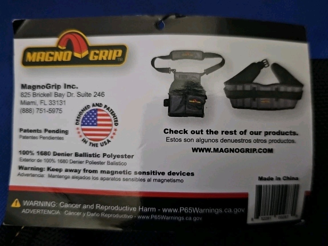 MagnoGrip 002-870 Magnetic Tool Pouch 9 Pocket Organizer, 1680D Ballistic Nylon