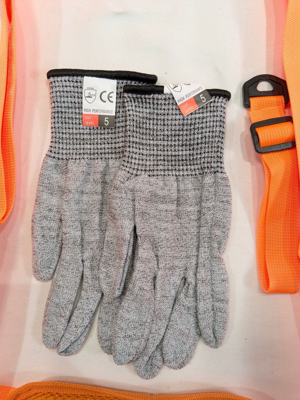 Heavy-Duty Shoulder Trimmer Tool Strap & Cut-Resistant Gloves Set Adjustable