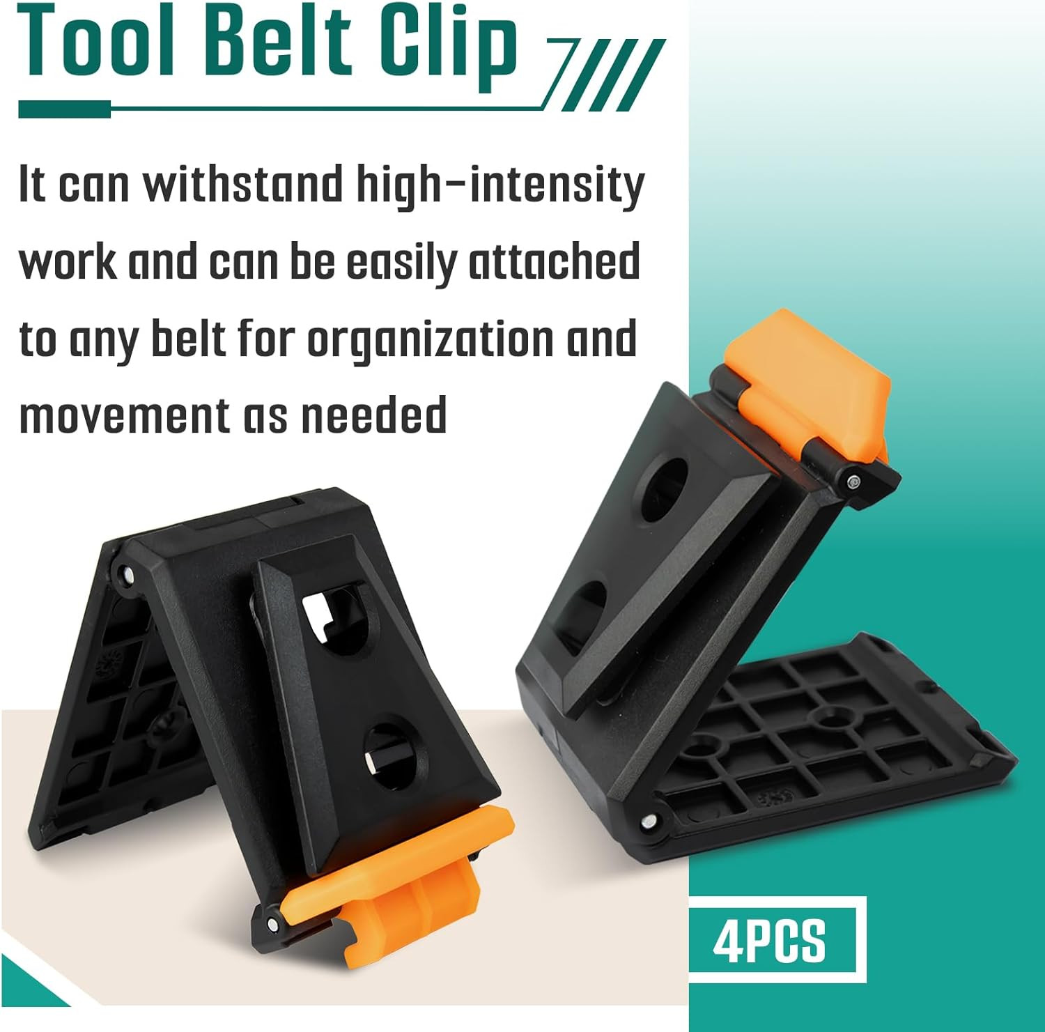 4 Pcs Tool Belt Clip Compatible with Toughbuilt Tool Belt Pouches | Compatible w