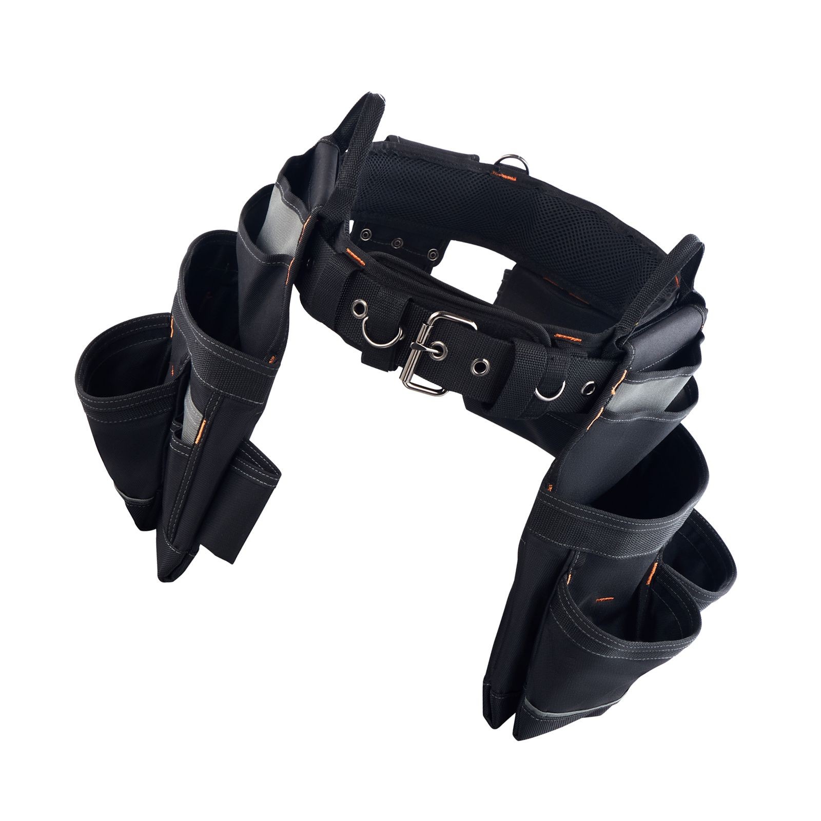 Carpenter Tool Belt: 18 Pockets, 600D Fabric, Ergo Waist, Fits 31-51in